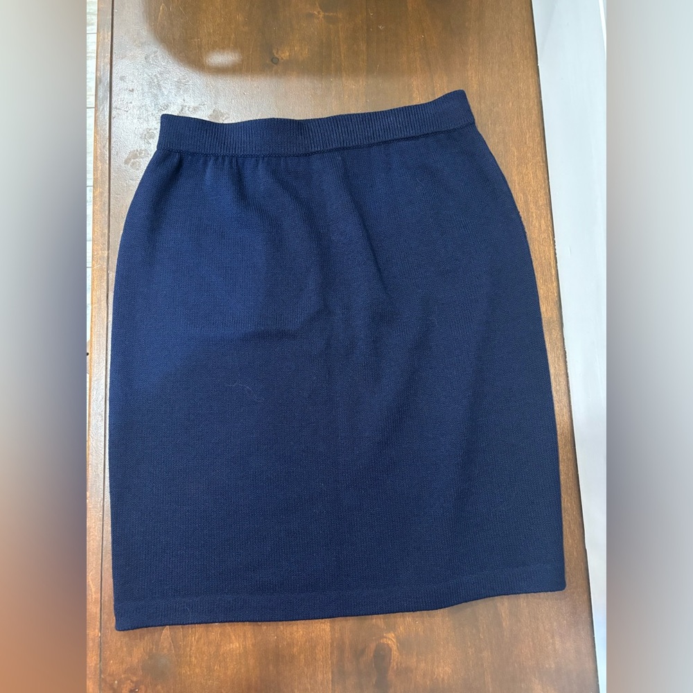 St. John Navy Pencil Skirt